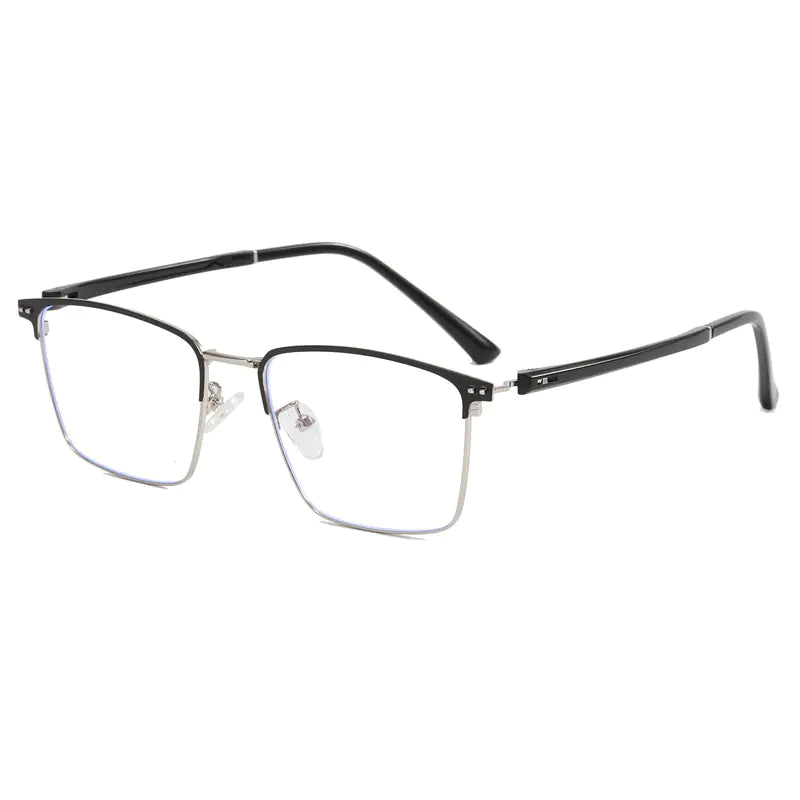Anti-Blue Light Titanium Semi-Rimless Glasses for Men