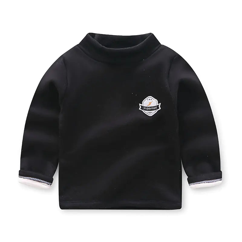 Children's Warm Plush Long-Sleeve T-Shirt