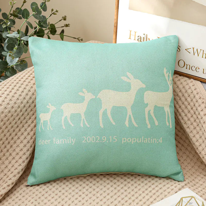 Linen Printed Pillows for Car and Couch Decoration