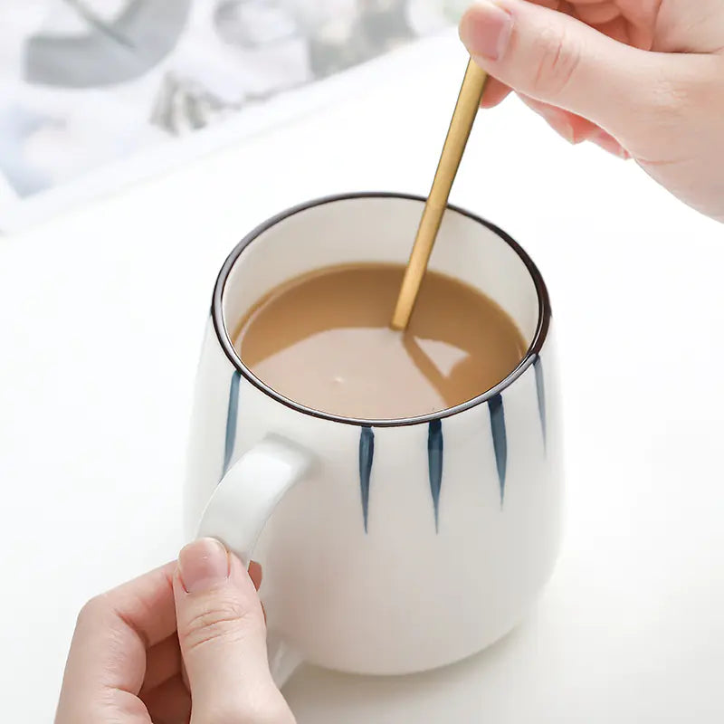 Large Handpainted Ceramic Coffee Tea Milk Mugs