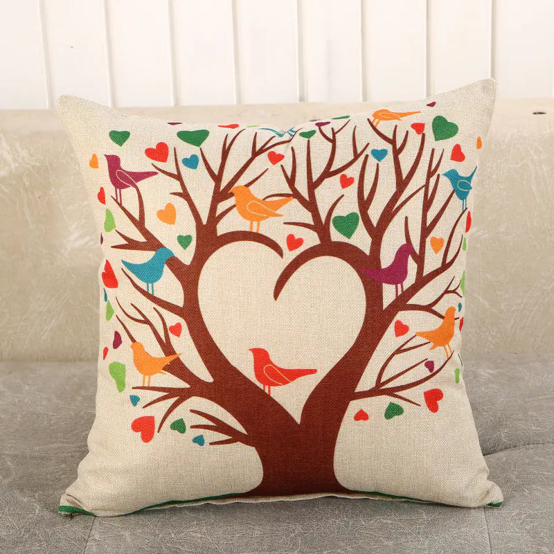 Linen Printed Pillows for Car and Couch Decoration