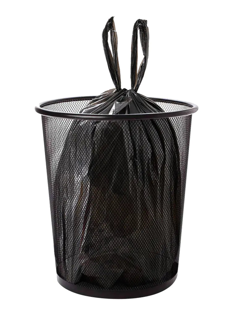 Thick Black Trash Bags - 50 Count Disposable Tote Bags