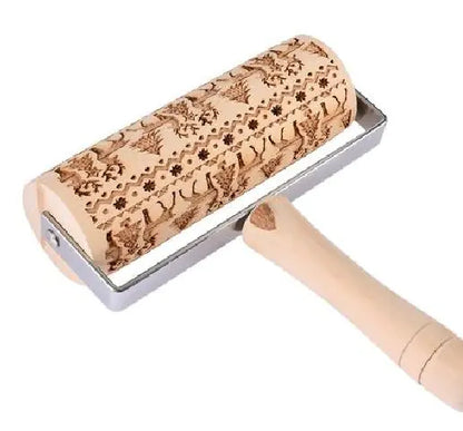 Christmas Print Eco-Friendly Kitchenware Rolling Pin