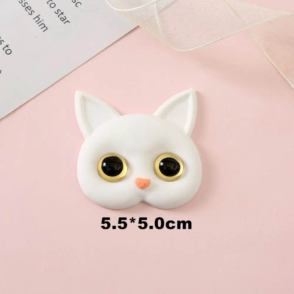 3D Cat Resin Accessories for DIY Phone Cases & Decor