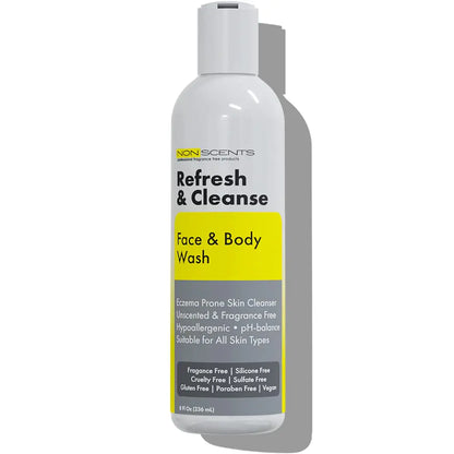 Nonscents Fragrance Free Body Wash | Ph Wash & Acne Cleanser | 2 in 1 Face & Body Wash | Sensitive Skin Body Wash with Salicylic Acid for All Skin Types | Made in USA