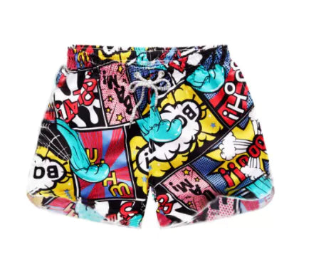 Men's Printed Boxer Swim Trunks - Plus Size