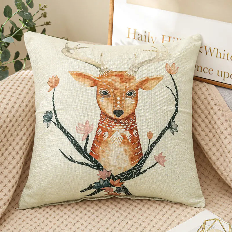 Linen Printed Pillows for Car and Couch Decoration