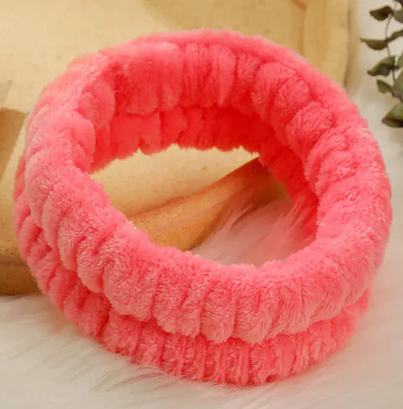 Simple Solid Color Face Wash Headband
