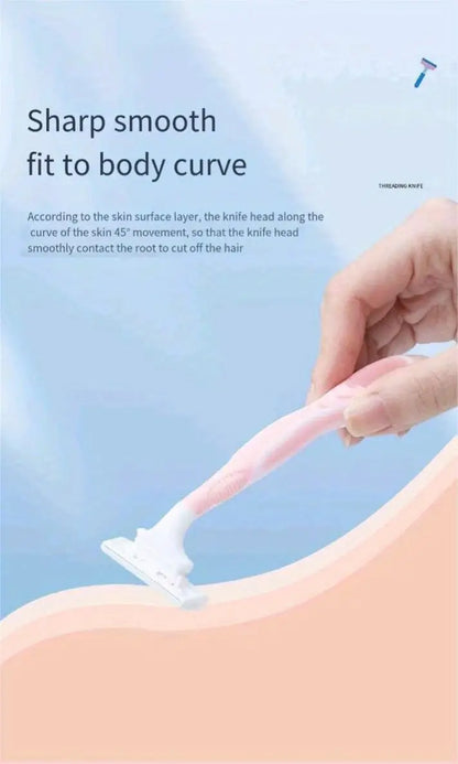 4 Pcs Women's Disposable Razors with Silky Touch Handles
