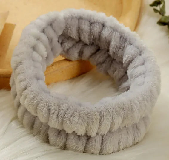 Simple Solid Color Face Wash Headband