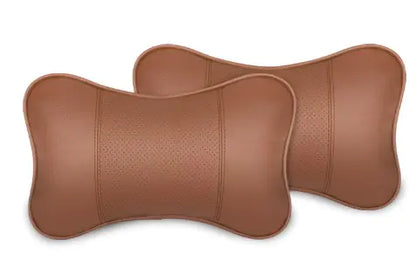 2pcs Multi-color Leather Car Neck Pillows for Support