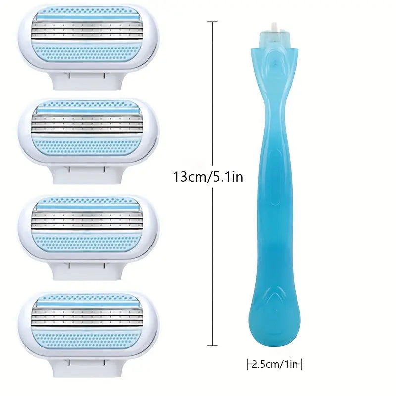 Women's Safety 3-Blade Razors with Handle and Refills