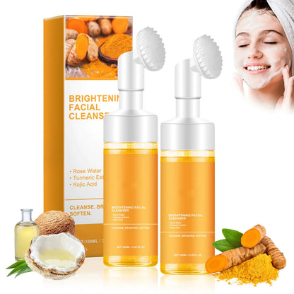 Silvercell Turmeric Facial Cleanser Turmeric Face Wash Glow Wash Facial Cleanser Easy to Use Foaming Facial Cleanser Deep Cleaning Turmeric Foaming Face Wash Moisturizing for All Skin (2)