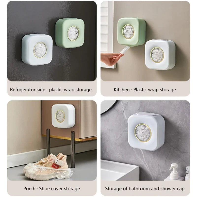 Wall-Mounted Stretch Film Storage Box for Home