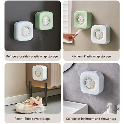 Wall-Mounted Stretch Film Storage Box for Home