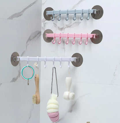 Creative Home Storage Rack with No-Trace Hooks