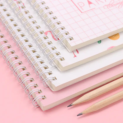 4 Thick A5 Spiral Notebooks with Cute Flamingo Design