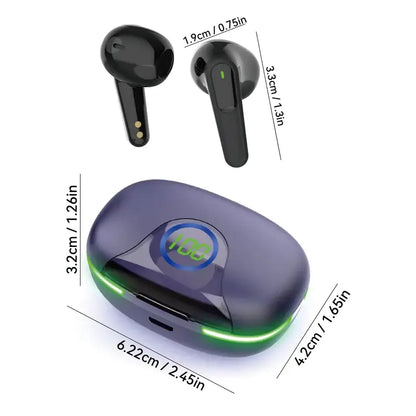 TWS V5.3 True Wireless Earbuds with RGB Light Case