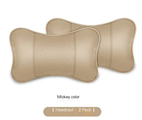 2pcs Multi-color Leather Car Neck Pillows for Support