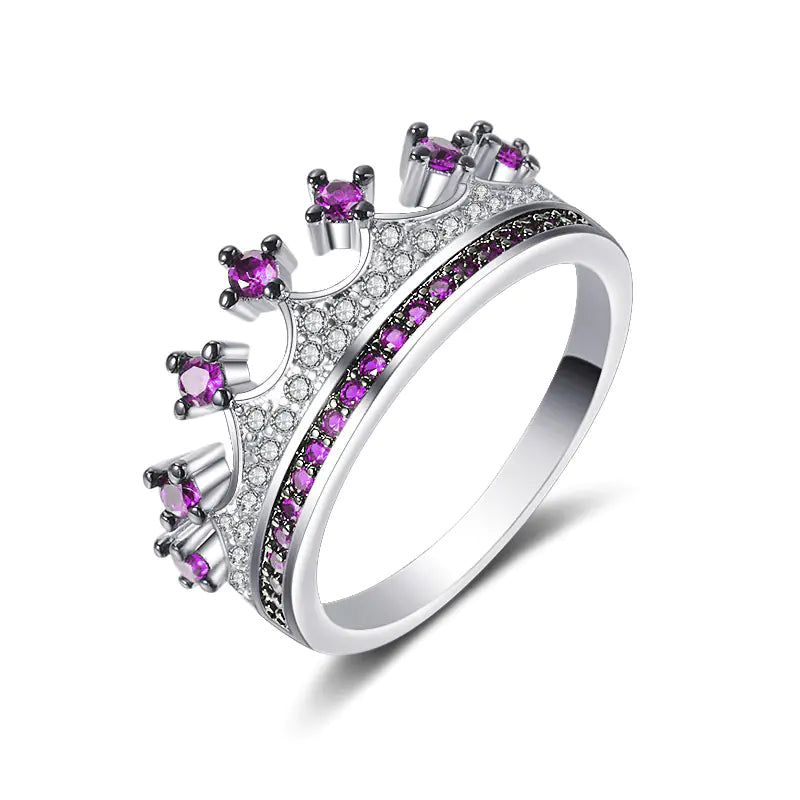 Two-tone Heart Shaped Zircon Ring