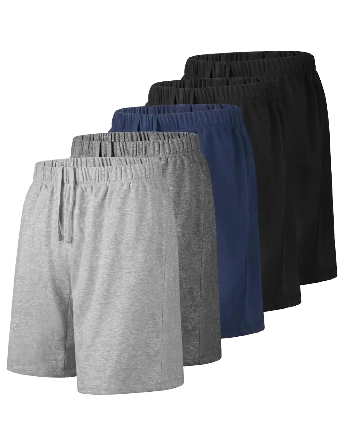 Liloak Multipack Athletic Shorts Men 7 InchCotton Knit Shorts MenMens SweatShorts with Pockets for WorkoutGymRunning