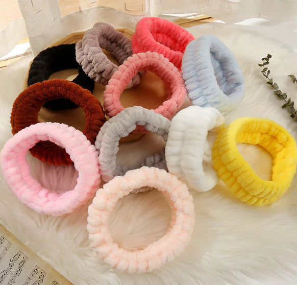 Simple Solid Color Face Wash Headband
