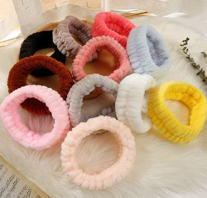 Simple Solid Color Face Wash Headband
