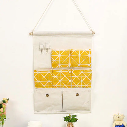 Storage Rack with Hanging Pockets for Home Use