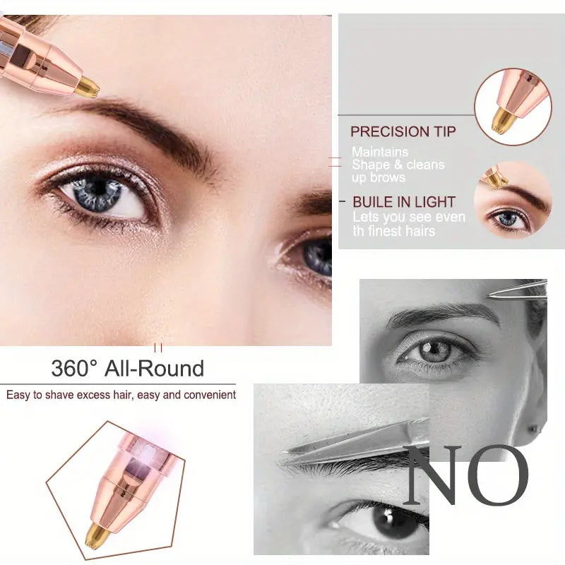 2-in-1 Eyebrow Razors and Facial Hair Remover Shaver