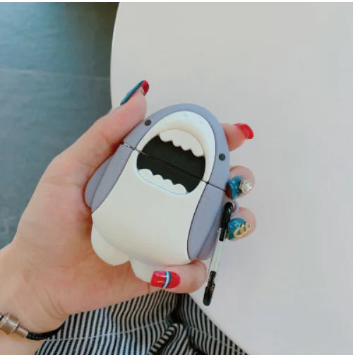 Silicone Shark Case for AirPods 1/2 Wireless Earbuds