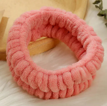 Simple Solid Color Face Wash Headband