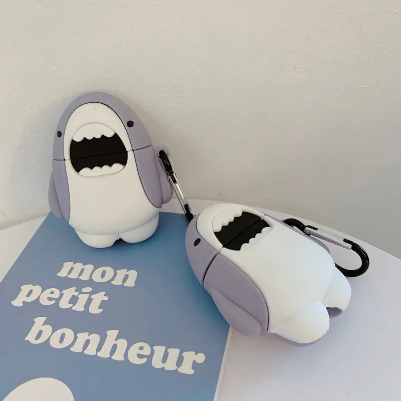 Silicone Shark Case for AirPods 1/2 Wireless Earbuds