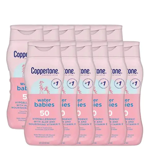 Coppertone Water Babies Sunscreen Lotion Spray SPF 50 Pediatrician Recommended Baby Sunscreen Spray Water Resistant Sunscreen for Babies 6 Oz Spray