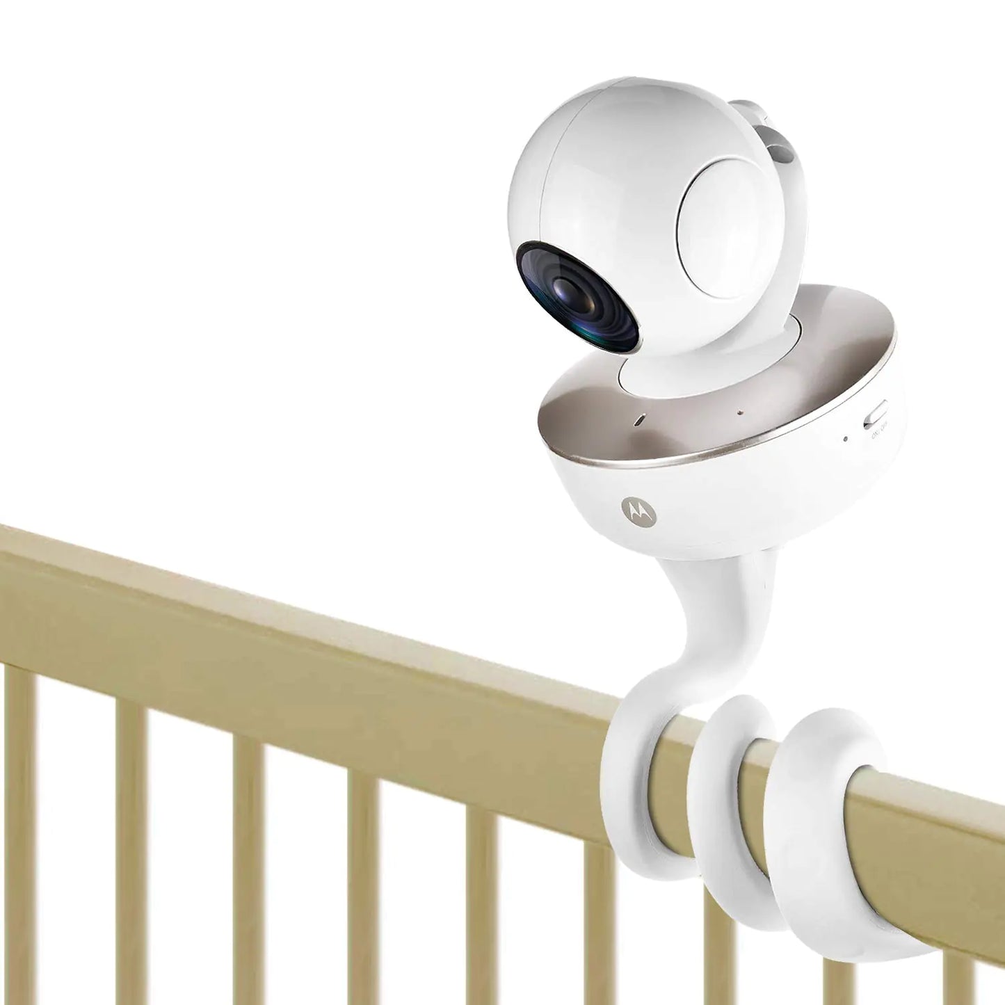 iTODOS Baby Monitor Mount Compatible with ArloOwletGoodbabyHellobabyANMEATEVtechMotorola Baby Monitor and Most Universal Monitors CameraVersatile Twist Mount Without Tools or Wall Damage-White