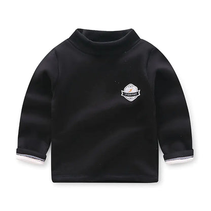 Children's Warm Plush Long-Sleeve T-Shirt