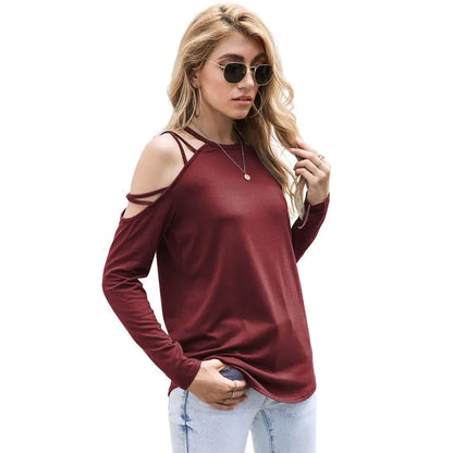 Chic Long Sleeve Off-Shoulder Top for Women