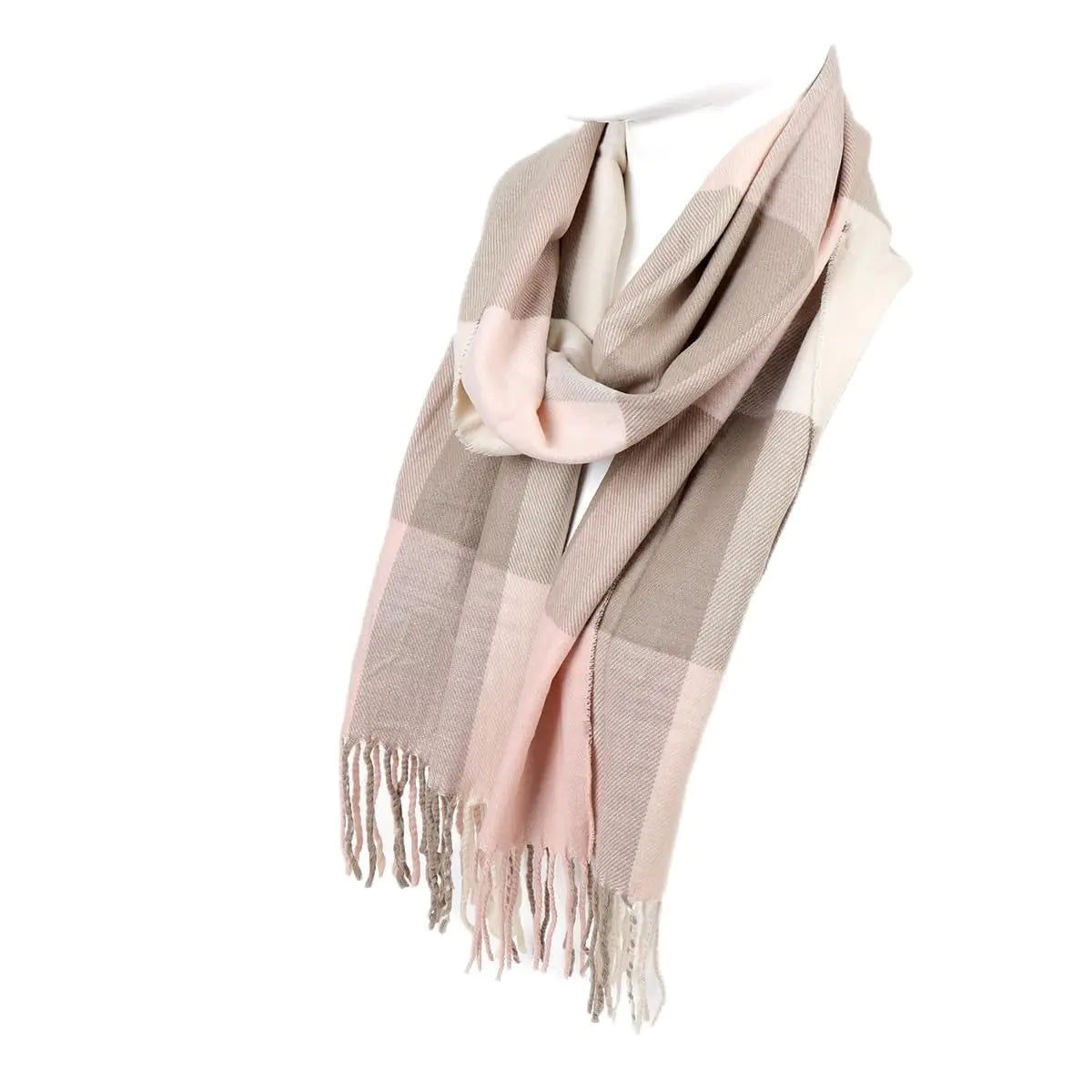 Nollia Plaid Fall/Winter Scarf for Men & Women-Plaid Color Cashmere Feels Acrylic Scarves