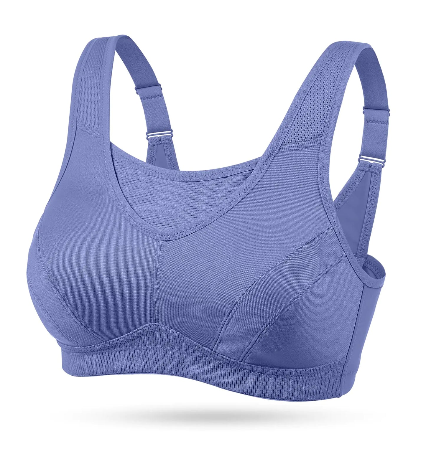 Wingslove High Impact Sports Bras for Women Plus Size Non Padded Wirefree Workout Bra Bounce Control (Purple 40G)