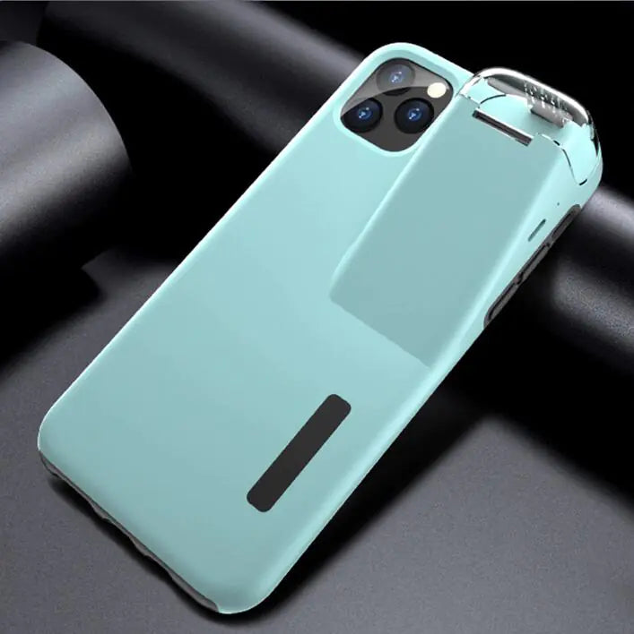 Phone Case with TWS Wireless Earbuds Charging Dock