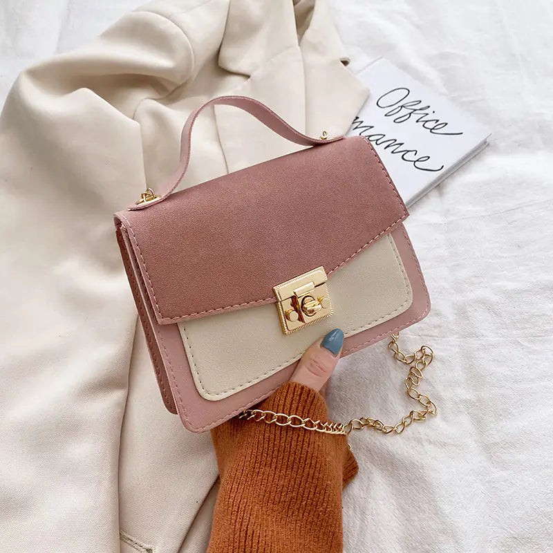 Retro Women's Handbags with Niche Contrast Design