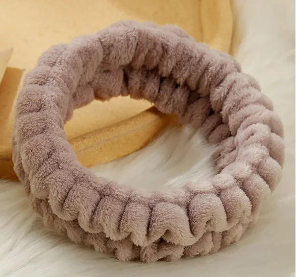Simple Solid Color Face Wash Headband