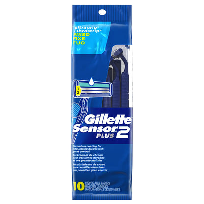 Gillette Sensor2 Plus Men’s Disposable Razors 10 Count
