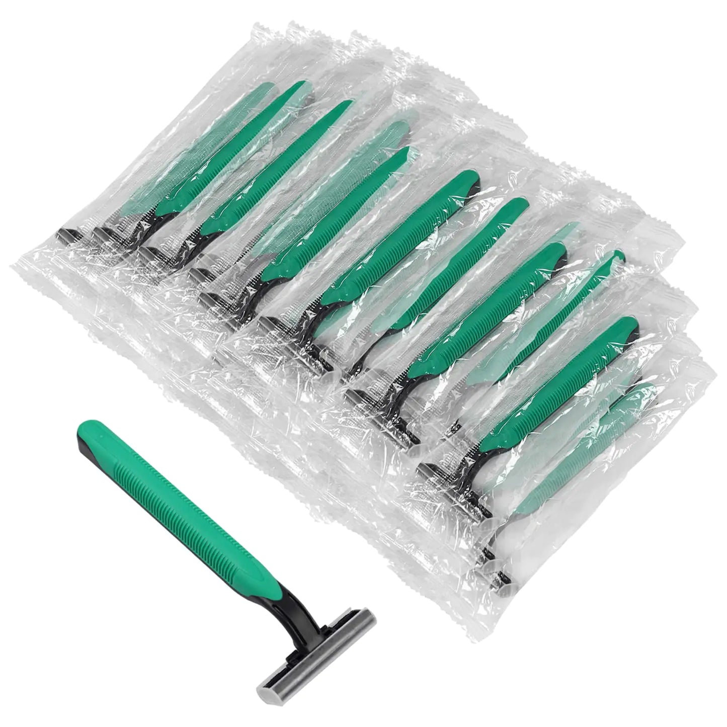 Disposable Razors in BulkRazors individually wrapped bulkTwin Blade Razors with Clear Safety Cap Razors For Homeless HotelAir BnbShelter/Homeless/Travel (30PCS)