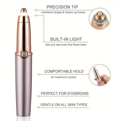 Painless Eyebrow Razors for Women - Battery Powered Shaver