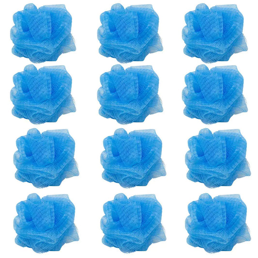 Loofah Lord 12 Blue Bath or Shower Sponge Loofahs Pouf Mesh Wholesale Bulk Lot