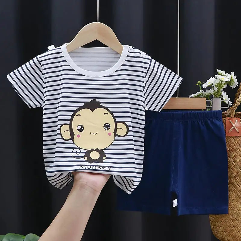 Pure Cotton Korean Baby T-shirts for Boys and Girls