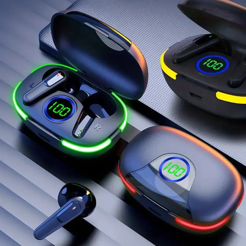 TWS V5.3 True Wireless Earbuds with RGB Light Case