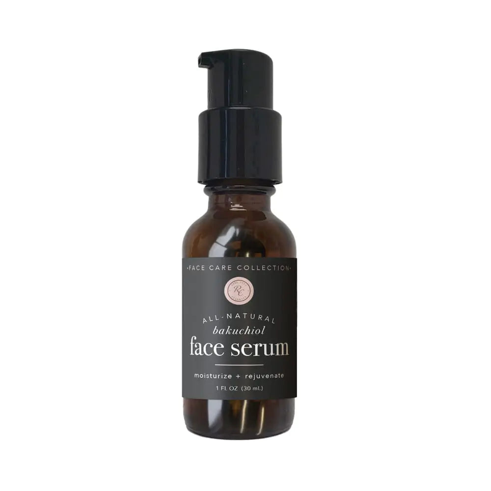 Rowe Casa Organics Bakuchiol Face Serum Natural Facial Oil With Jojoba Oil Vitamin C Frankincense Geranium and Lavender Essential Oils | Natural Anti Aging & Moisturizing Serum