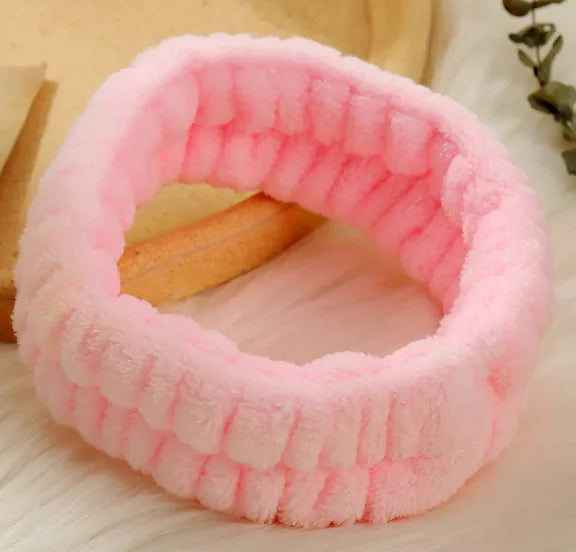 Simple Solid Color Face Wash Headband