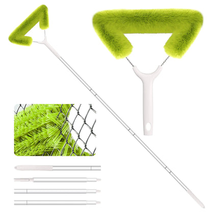 Fieploom Window Screen Cleaning Brush with 62in Extension Pole Innovative Fibre Mesh Screen Cleaner for Window Mesh Patio Screens Blinds Fans and Air Conditioners for Dry or Wet Use